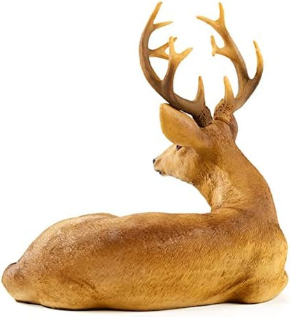 JHVYF Adorable Deer Statue Decor for Garden Yard Buck & Doe Lying Outdoor Sculptures for Home Decor 312