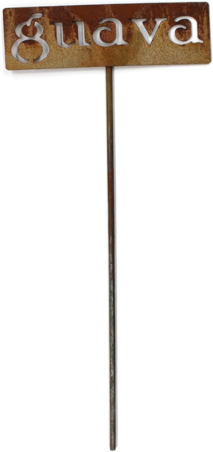 Classic Metal Garden Markers 19 Inches Tall (guava, Naturally Rusted)