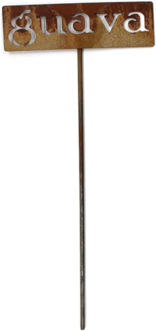 Classic Metal Garden Markers 19 Inches Tall (guava, Naturally Rusted)