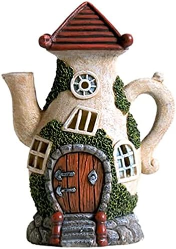 Garden Statue Animal Sculpture Outdoor Decor Gift Teapot Cottage Statues,Garden Sculptures Outdoor Resin Decor House Crafts Ornaments Patio Yard Lawn Figure Statue (7x5x10inch)
