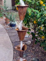 Nutshell Stores Desert Flower Cup Rain Chain Rain Chain - Copper - 8 Feet