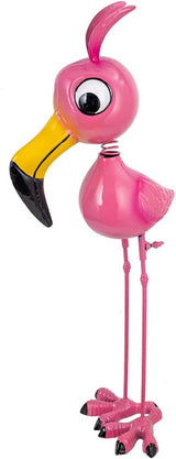 20'' Tall Flamingo Garden Statue, Whimsical Flamingo Metal Garden Decor, Pink Flamingos Bird Yard Art for Yard Porch Patio Decor