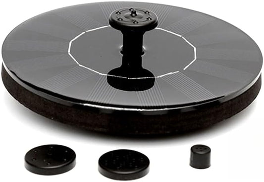 Solar Bird Bath Fountain Pump with 3 Nozzles Floating Water Feature for Garden Pond Pool Fish Tank Outdoor Solar-Powered Spray Pump