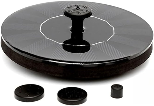 Solar Bird Bath Fountain Pump with 3 Nozzles Floating Water Feature for Garden Pond Pool Fish Tank Outdoor Solar-Powered Spray Pump
