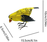 Creative Wrought Iron Yellow and Black Bird Ornaments Suitable for Decoration in Gardens, Homes, Parks, Courtyards, Outdoor Forests, Etc