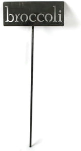 Classic Metal Garden Markers 19 Inches Tall (broccoli, Raw, Unfinished Steel (will rust with time))