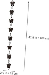 Gutter Rain Chain Metal Art Rain Chain Flower Shape Bell Decor Decorative Downspout Rain Chain for Outside