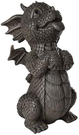 Pacific Giftware Garden Dragon Panting Dragon Display Decorative Accent Sculpture Stone Finish 10 Inch Tall