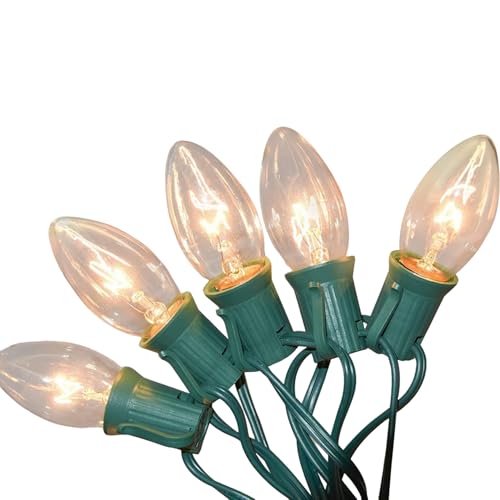 25Ft C9 Clear Christmas String Lights - Outdoor