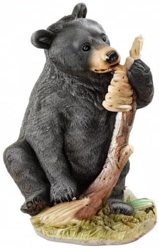 Design Toscano Black Honey the Curious Bear Cub Statue,full color