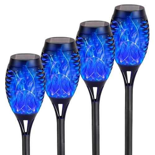 Solar Torch Lights - 4 Pack Flickering Flame