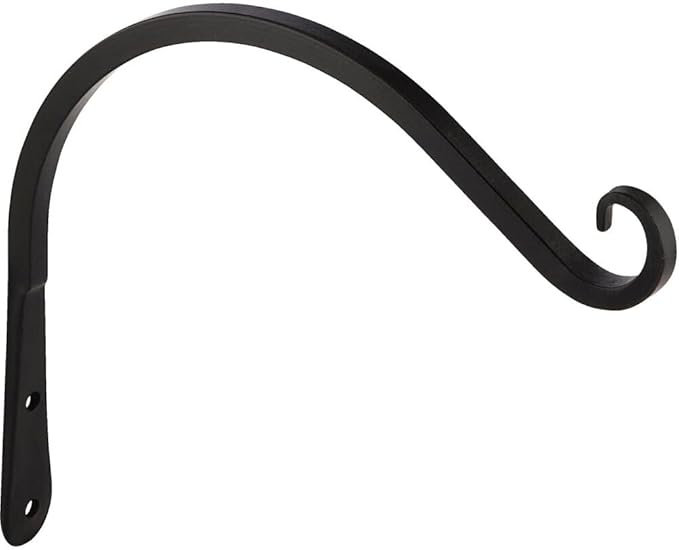 Panacea Curved Hook 7 " Wrought Iron Black