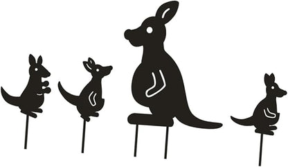 SUPVOX Hollow Kangaroo Yard Art Decor Large Outdoor Statue for Garden Iron Material