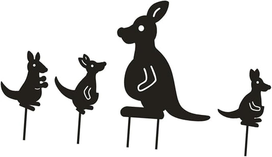 SUPVOX Hollow Kangaroo Yard Art Decor Large Outdoor Statue for Garden Iron Material