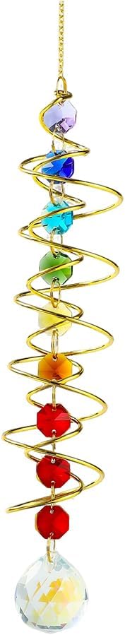 Rainbow Crystal Suncatcher, Spinners Crystal Wind Chimes, Suncatchers for Windows Hanging, Wind Chimes Indoor Gifts for Women
