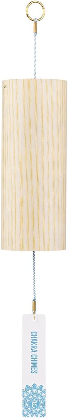 Chakra Chimes Natural Bamboo Wind Chimes Meditation Chord Windchime Wind Bell for Home Decoration Zen Mindfulness Throat Chakra
