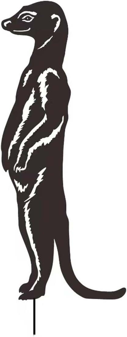 Iron Art Mongooses Garden Statue Sculpture Outdoor Backyard Decorations Figurine Yard Backyard Ornaments Yard Sign Trade Sign Wall Decors