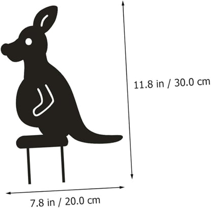 SUPVOX Hollow Kangaroo Yard Art Decor Large Outdoor Statue for Garden Iron Material