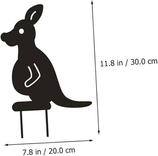 SUPVOX Hollow Kangaroo Yard Art Decor Large Outdoor Statue for Garden Iron Material