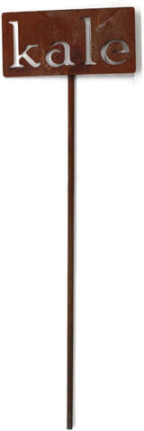Classic Metal Garden Markers 19 Inches Tall (kale, Naturally Rusted)