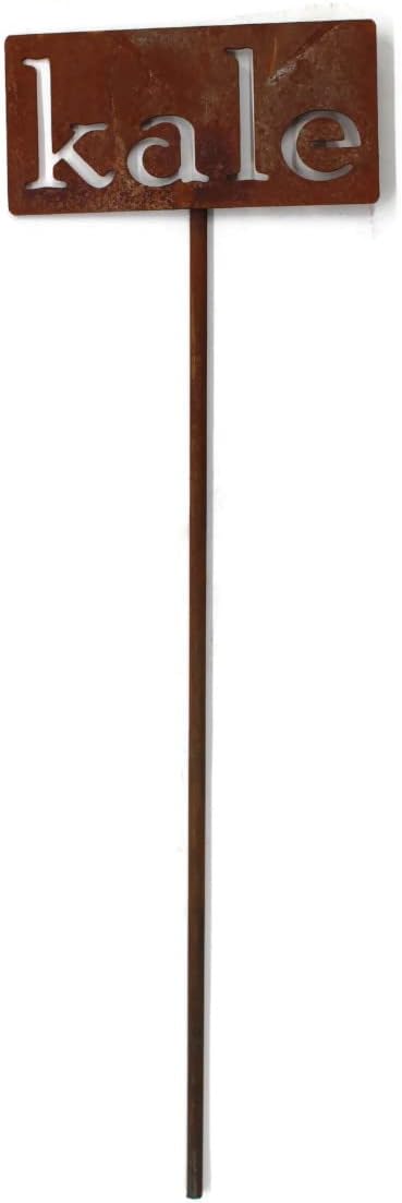 Classic Metal Garden Markers 19 Inches Tall (kale, Naturally Rusted)