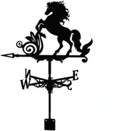 3D Animal Metal Weather Vane, Roof Weather Vane, Weather Direction Indicator, Garden Statue, Garden Windmill, Roof Decoration Accessories for Garden, Yard, Roof Decoration (Mustang)