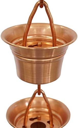 MORIKUNI Made in Japan Authentic Traditional Rain Chain/Downspout/Made of Pure Copper/Available in 4 Styles, 5-16 ft/Optional Decorative Weight Available (Trumpet, 13, Feet)