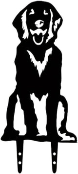 Dog Metal Art Garden Statues French Bulldog Doberman Pinscher Backyard Lawn Stakes Festival Decorations Yard Decor Iron Art (01)