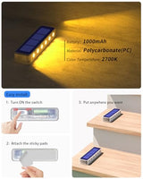 Solar Step Lights - IP68 Waterproof, Warm White, 8 Pack