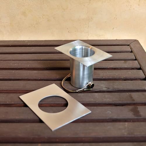 Nutshell Stores Medium Square Cups Rain Chain - Aluminum - 9 Feet