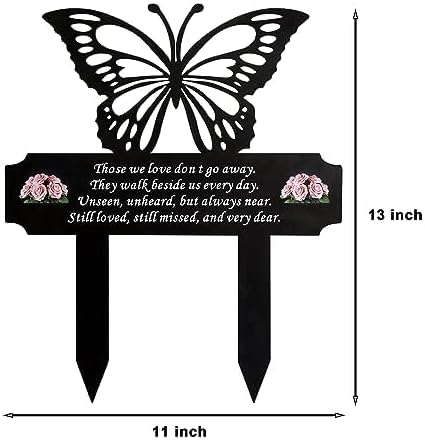 HOGIKUO Butterfly Memorial Stake for Grave Decoration, Grave Markers testing Time
