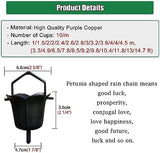 Decorative Rain Chains Waterfall, Copper Rain Chain Extra Long, Black Rain Catcher Garden Ornament, Rain Chains Waterfall for Downspout/Gutters, Household Rainwater Diverter (2.6m/8.5ft)
