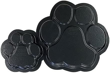 AUTUMN USA Set of 2 Paw Print Stepping Stone Molds - Dog & Cat Paw Print Concrete Molds for Non-Slip Garden Decor