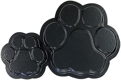 AUTUMN USA Set of 2 Paw Print Stepping Stone Molds - Dog & Cat Paw Print Concrete Molds for Non-Slip Garden Decor