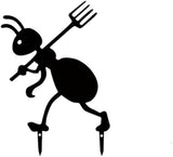 Metal Cute Alien Garden Metal Stakes,Hollow Garden Animal Ant Garden Stake Accessories and Lawn Ornaments Gardening Stakes for Decoration (Ant A)