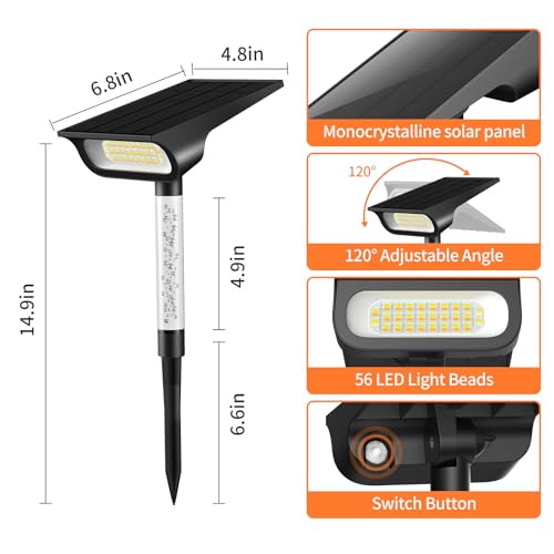 Solar Spot Lights - Outdoor Waterproof Landscape 2 Pack
