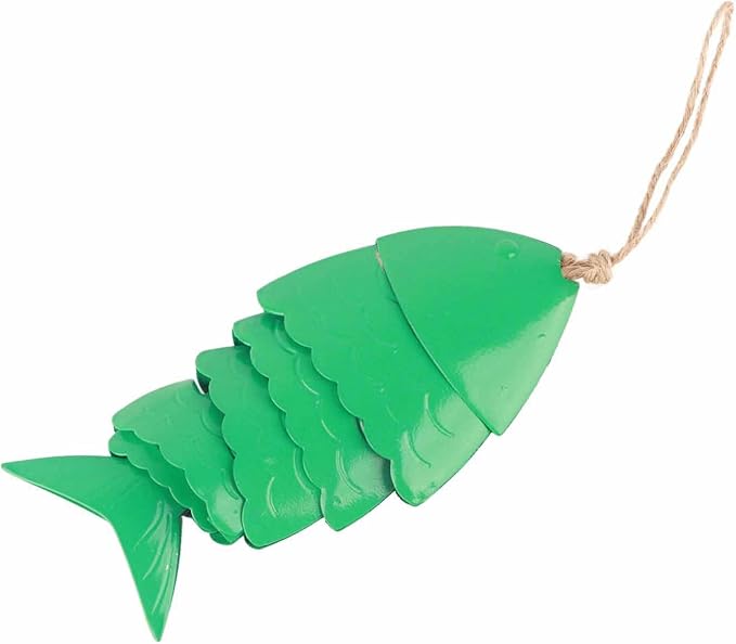 Yosoo Colorful Koi Fish Wind Chime, Metal Crafts with Relaxing Tones for Outdoor Decoration, Perfect for Garden and Patio (1)