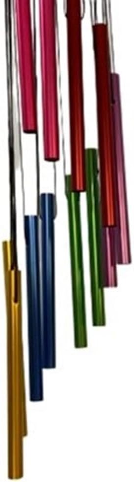 Colorful Wind Chimes Metal Aluminum Multicolor 12 Rods Tubes Rainbow Windchime with Hook Weather Resistant Home Outside Garden Ornament Patio Yard Balcony Entrance Decor