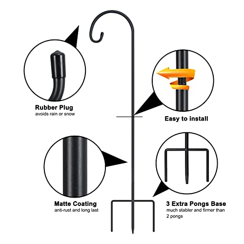 Shepherd Hooks 32" - Adjustable Garden Hooks, 2 Pack