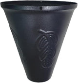 8.5FT Cone Iron Rain Chains for Gutter and Rain Barrel, Rust-Resistant Plated Garden Décor Rain Chain for Downspout, Bonus Rain Chain Gutter Adapter (Black)