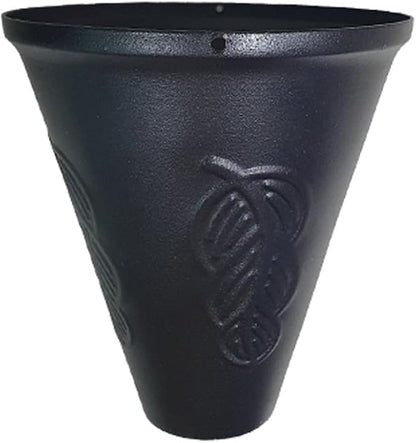 8.5FT Cone Iron Rain Chains for Gutter and Rain Barrel, Rust-Resistant Plated Garden Décor Rain Chain for Downspout, Bonus Rain Chain Gutter Adapter (Black)