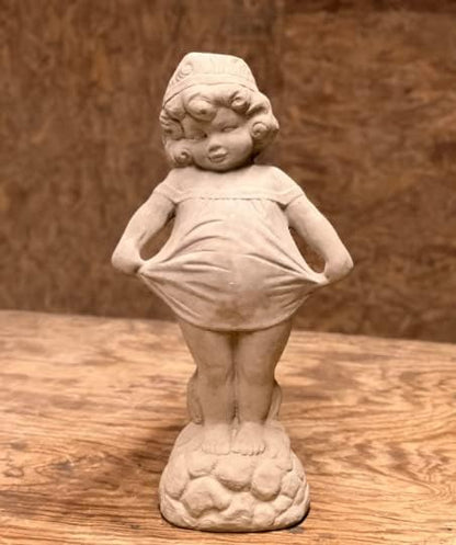 Concrete Standing Girl Statue Outdoor or Indoor Girl Figure for Patio Garden or Yard
