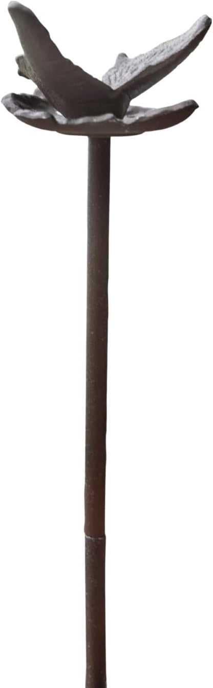 Carvers Olde Iron Decorative Garden Hose Guide Stake – 19" Solid Aluminum Heavy Duty Hose Protector for Landscaping, Flower Beds & Yard Edging - Butterfly