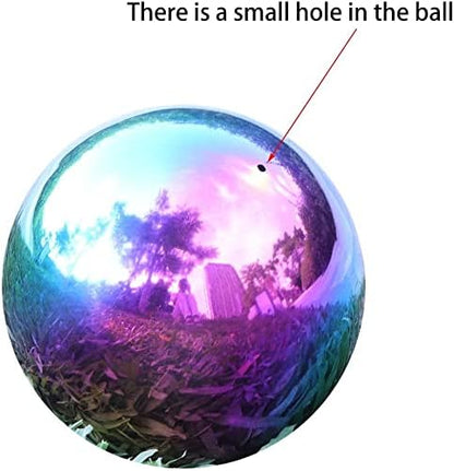 Kesywale Decorative Gazing Ball Set, 7PCS 50-150 mm Gazing Globe Mirror Ball Garden Spheres Centerpiece Balls for Home Outdoor Decor Ornament (Rainbow)