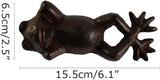 Cast Iron Lying Frog Statue Figurine Animal Decor,Decoration Ornaments for Home Garden,Rust (Frog-Small)