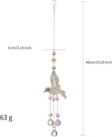 Hummingbirds Sun Catchers Hanging for Indoor Windows Crystal Prism Beads Bird Suncatchers Sparkling