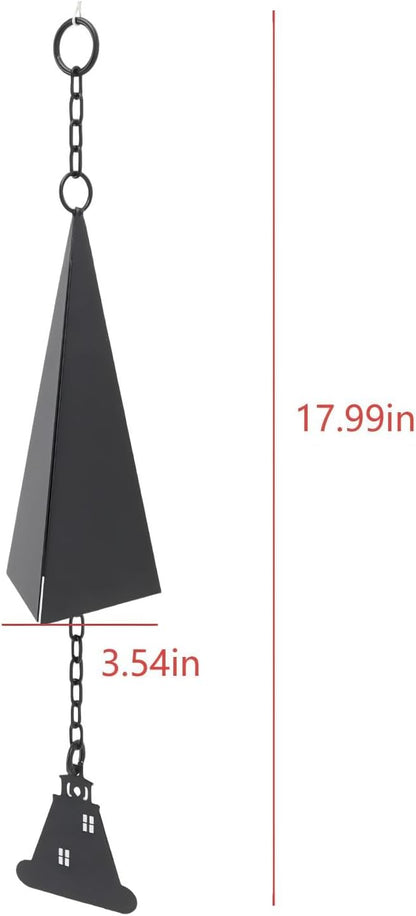 Outdoor Wind Chimes with Buoy Bell & Compass Three-Tone Triangle Wind Bells for Garden,Patio or Porch Decor,Weather-Resistant Iron Windbell Decorations