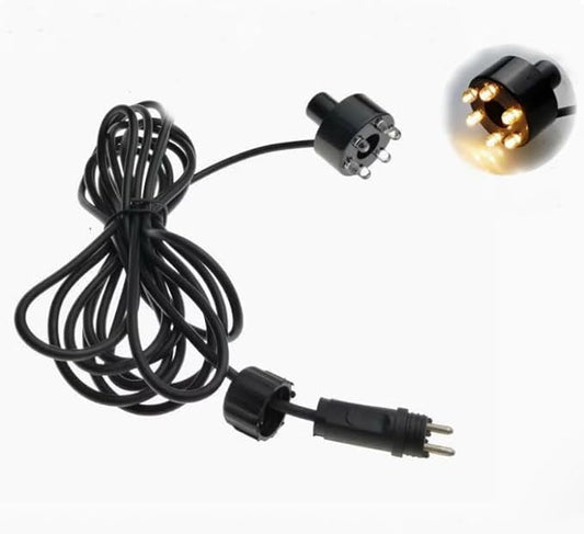 6 LED Underwater Lights12V Aquarium Waterfall Night-Lights Garden Spotlight Lamp Swimming Pool Fountains Pond (Warm White)