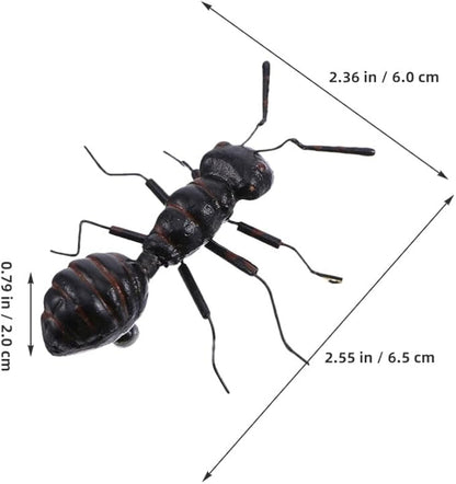 Simulated Ant Statue Set 6 Pieces Miniature Desk Ants Sculptures Indoor Outdoor Garden Decoration Lightweight 2.55X2.36X0.78 Inch