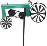 Farm Tractor Windmill,Tractor Wind Spinner Yard Ground Stake Statue Garden Windmill Decoration Lawn Floor Stakes Art Ornament for Outdoor Garden Yard Patio Decor (Green)